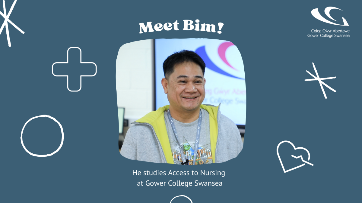 Meet Bim! He studies Access to Nursing at Gower College Swansea
