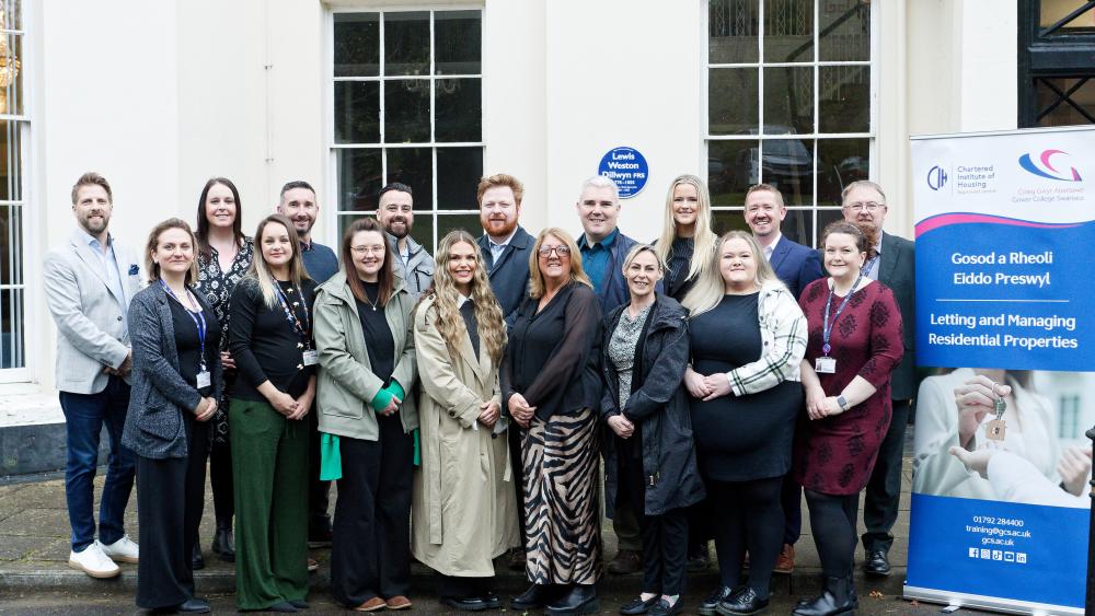 Dawsons staff celebrate professional achievement with CIH qualification success at Gower College Swansea