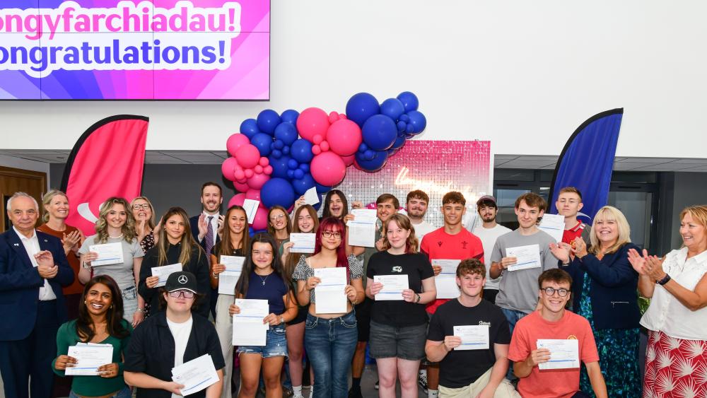 Gower College Swansea celebrates exceptional results as A Level pass rate reaches 100% for second consecutive year