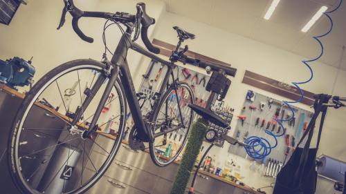 Bike in workshop