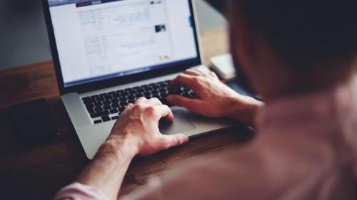 Person using a computer