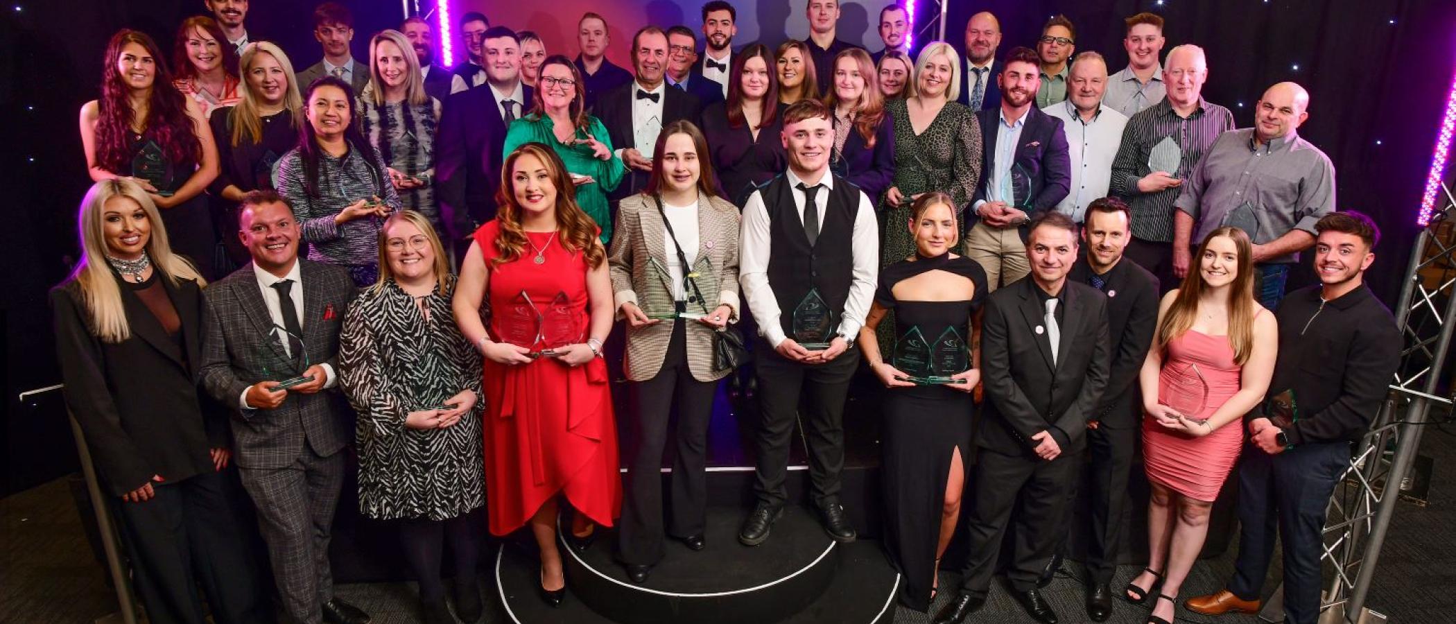 Group of award winners from the apprenticeship awards