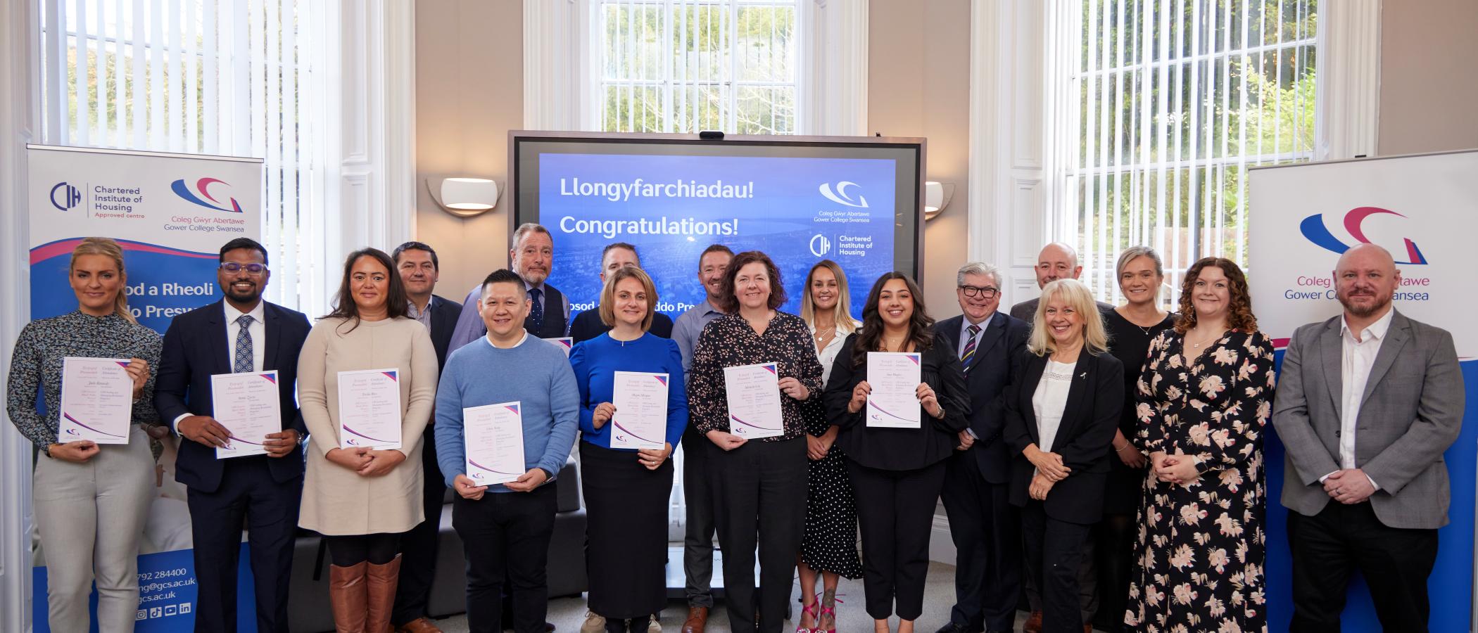 Gower College Swansea celebrates success of CIH learners