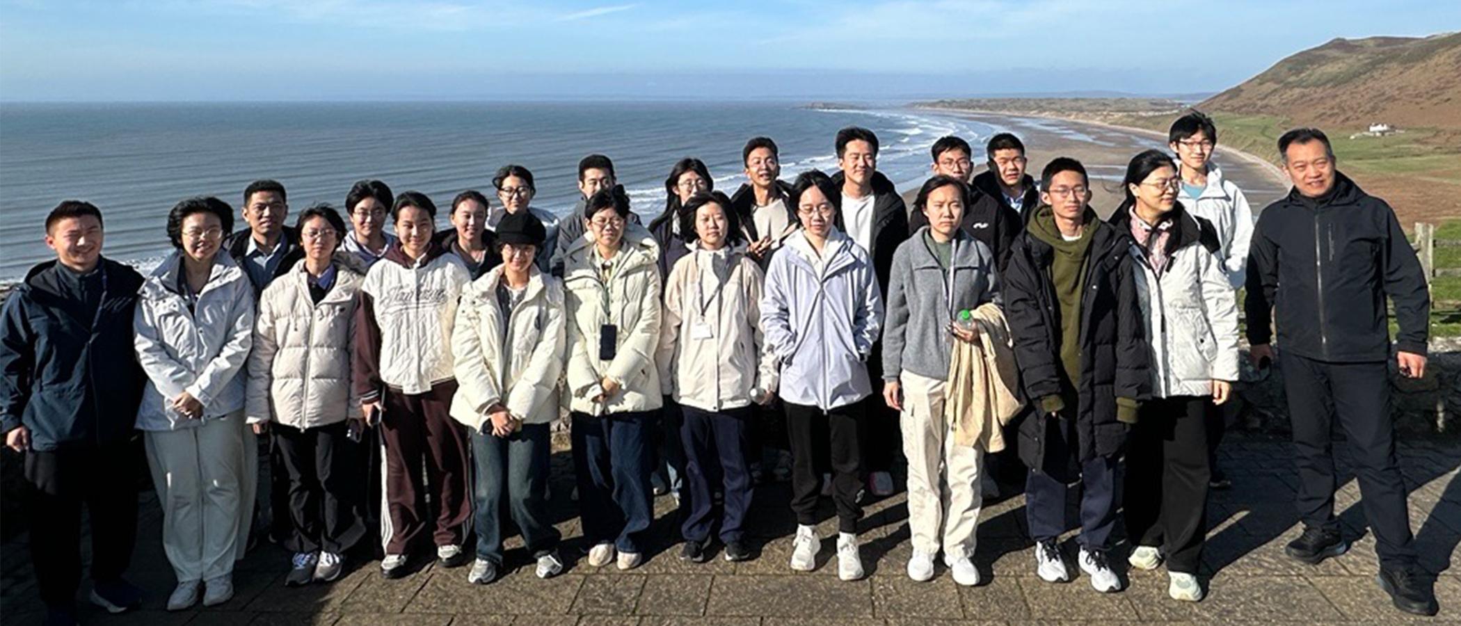 Group photo of students at Rhossili