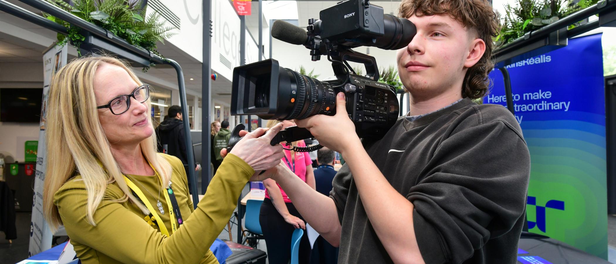 Sony showcasing creative careers at the Gower College Swansea Apprenticeship Fair.