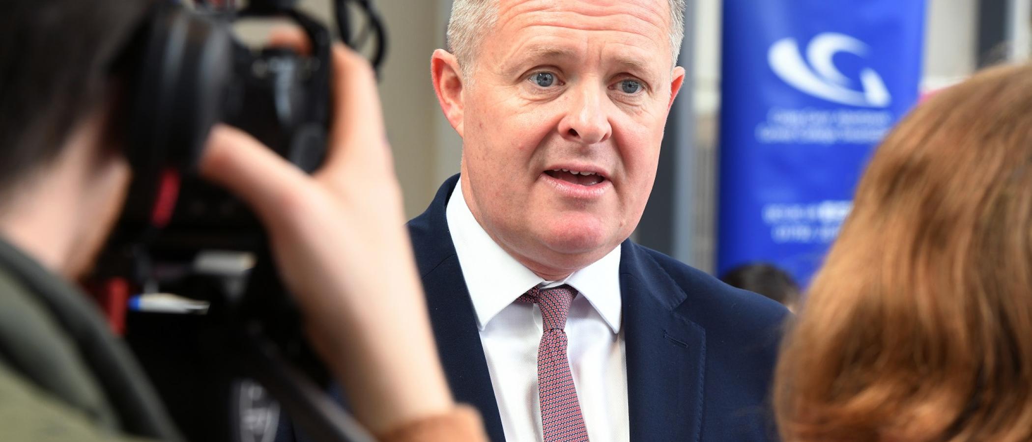 Man being interviewed