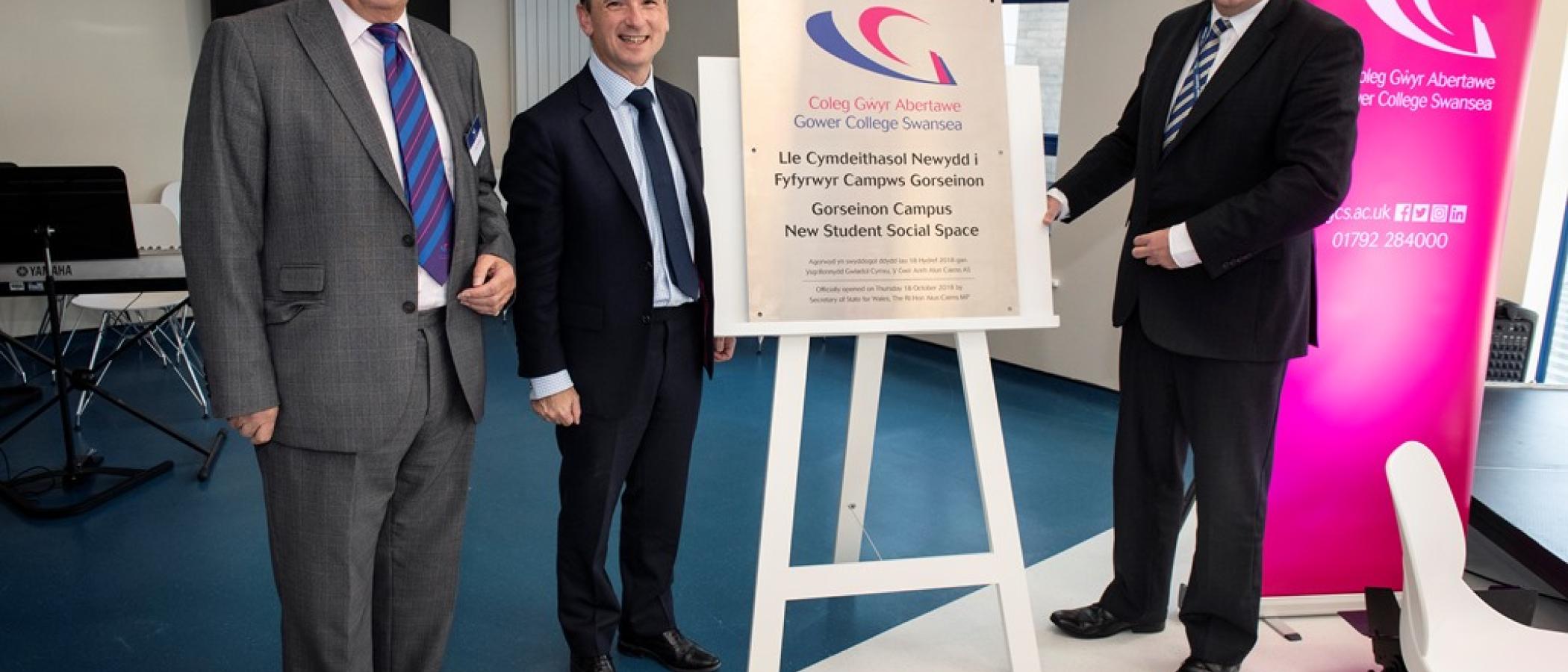 Brand new student facility launched at Gorseinon Campus