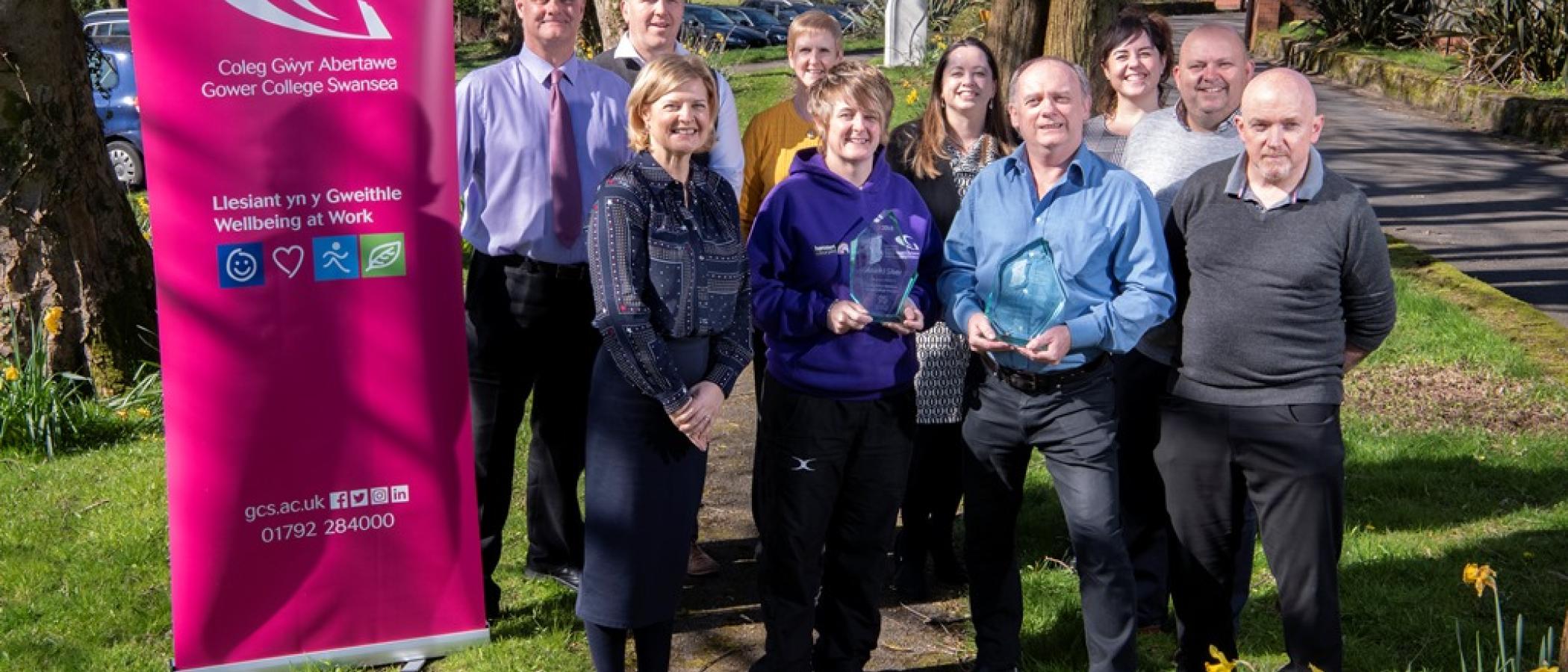 Gower College Swansea has achieved Gold in Corporate Health Standard for staff wellbeing!