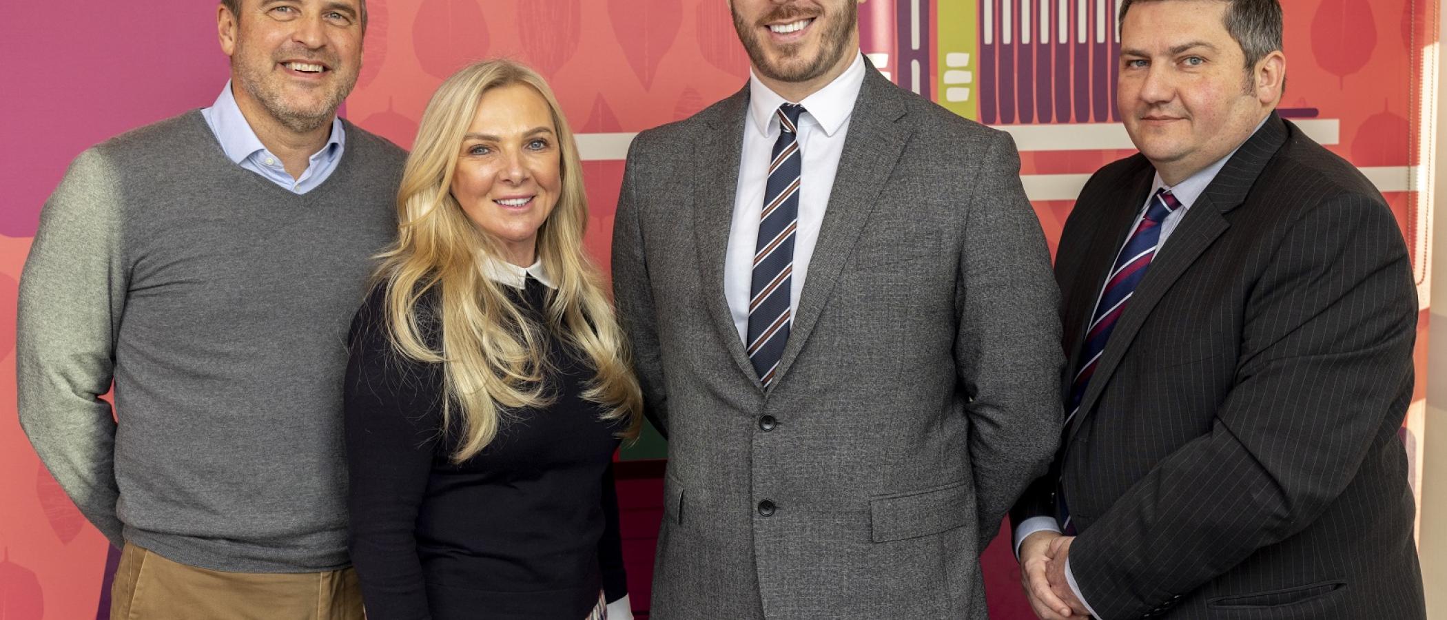 Group photo, line up of awards sponsors