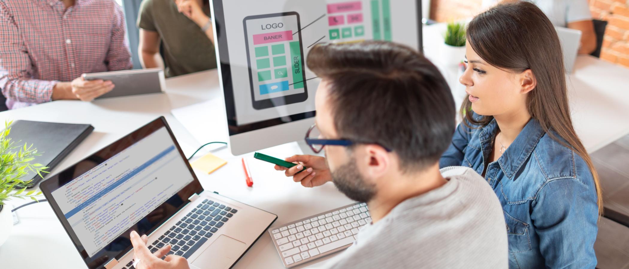 Students at computer terminal