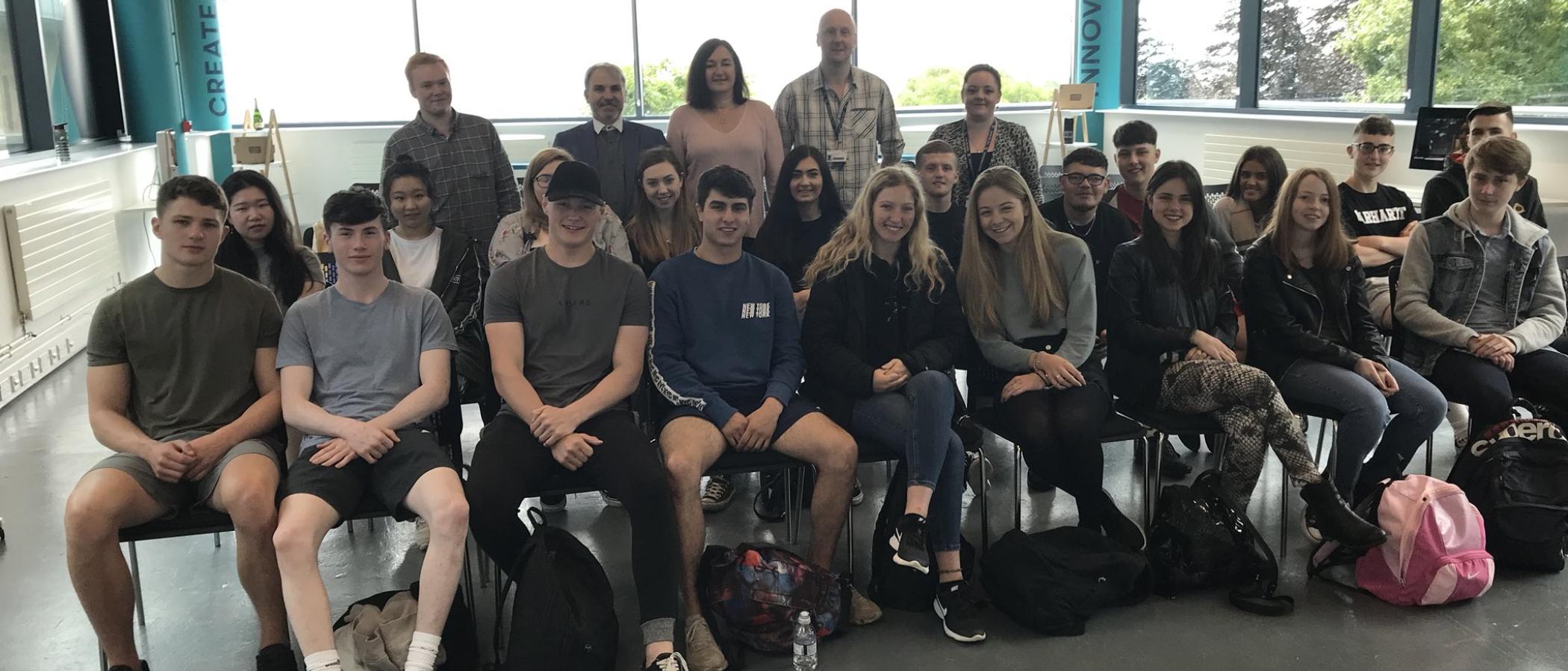 Business students explore university options