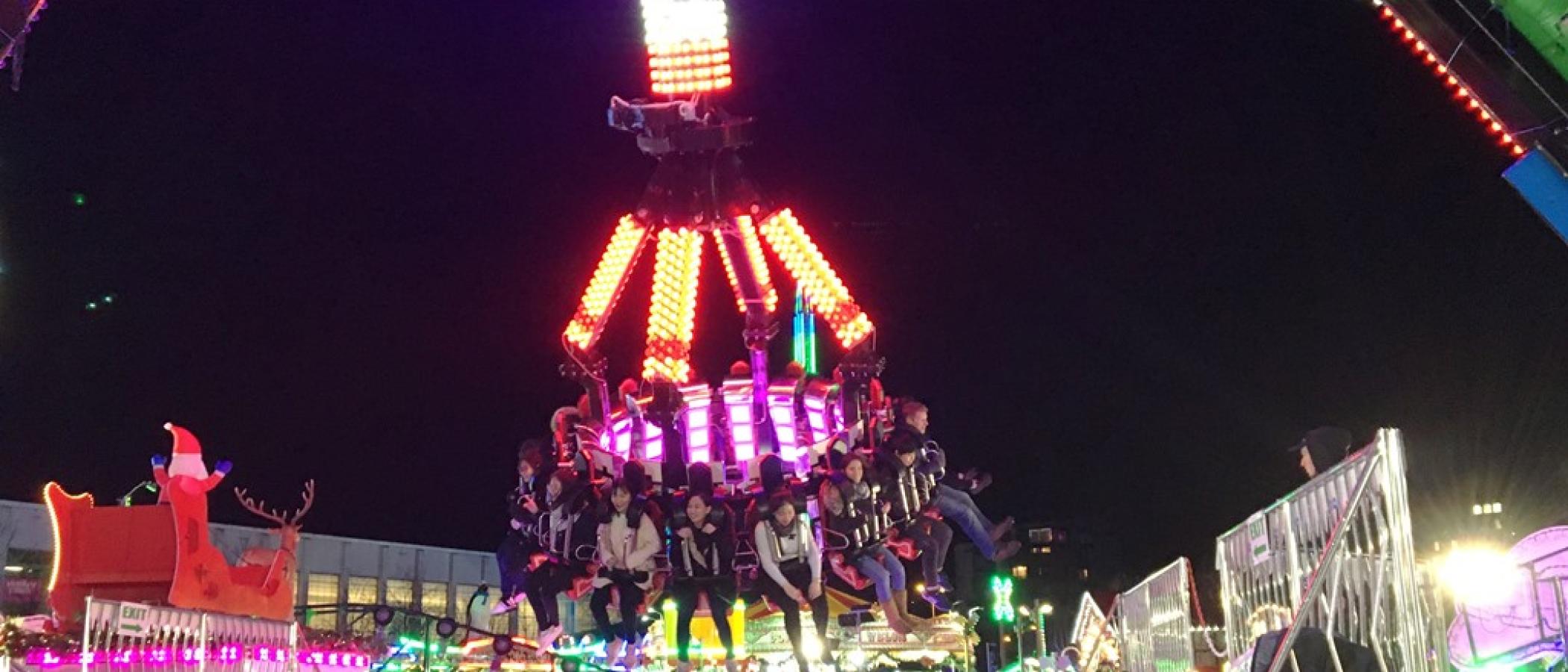 International students out and about at Christmas