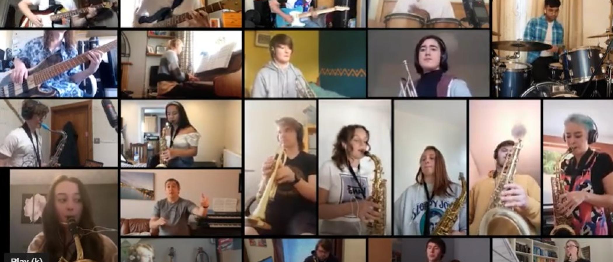 Special lockdown project for College jazz band