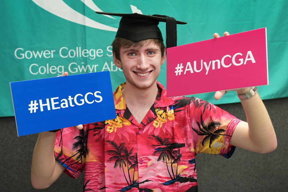 Student looking forward to attending Higher Education course at GCS