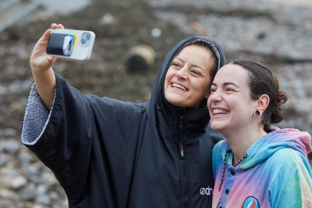 Students in the water