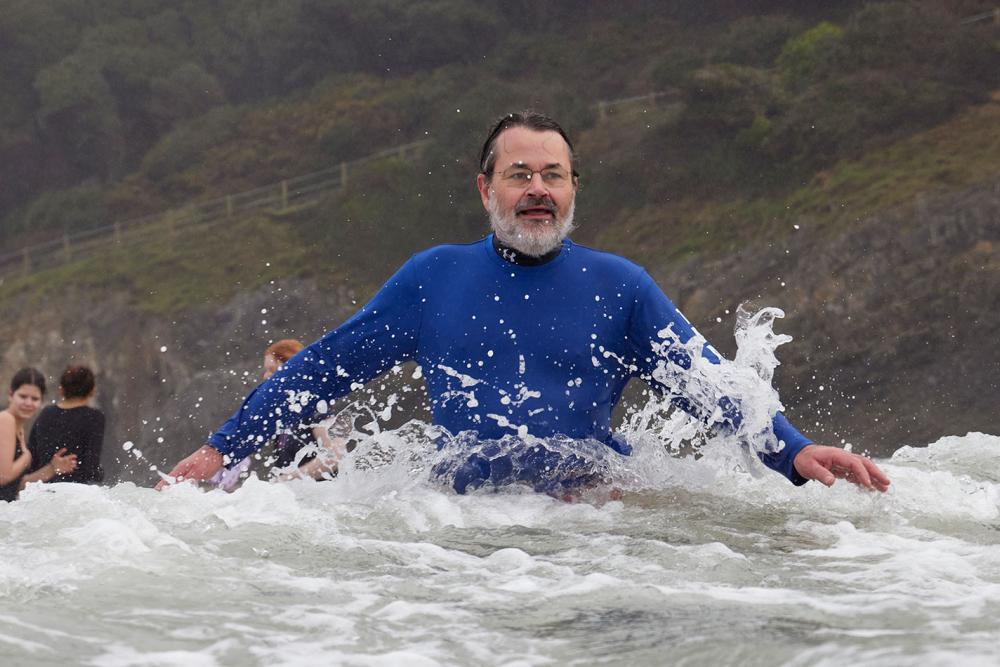 Students in the water