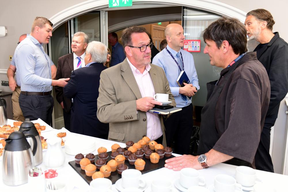  Group enjoying buffet