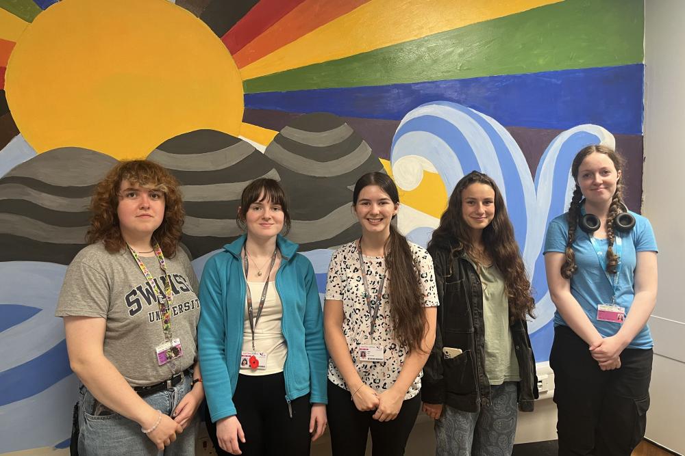 Student artists give children's unit a colourful new look