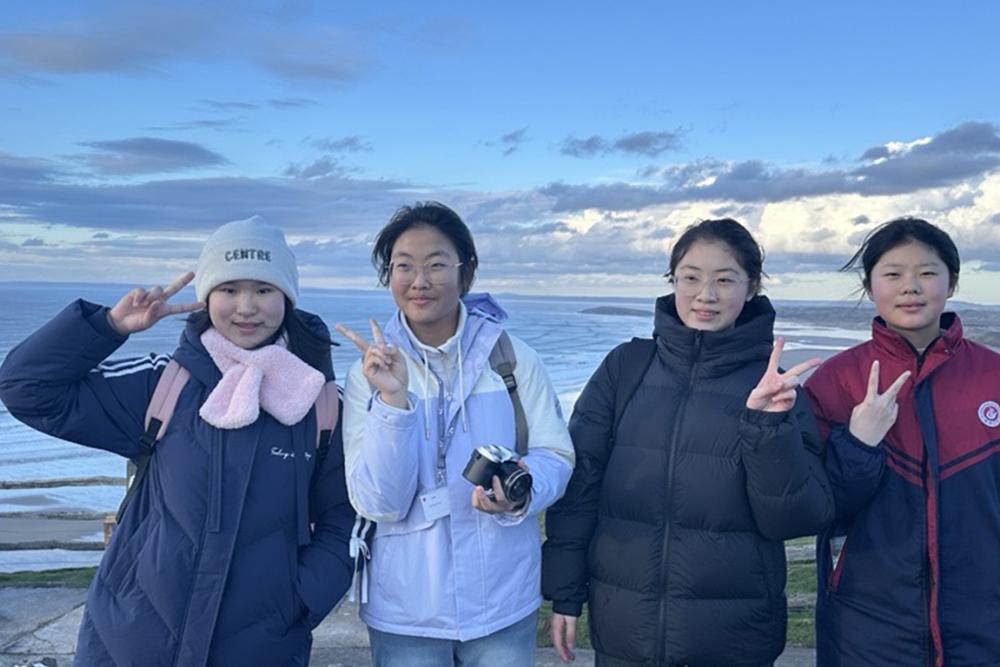 International students at Worms Head