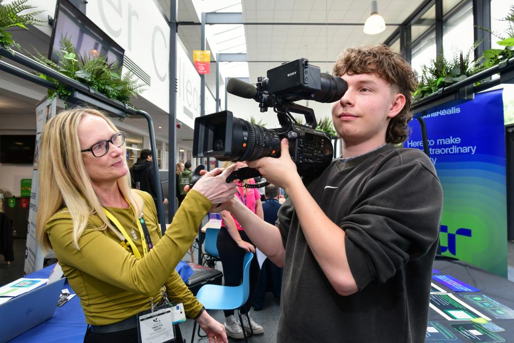Sony showcasing creative careers at the Gower College Swansea Apprenticeship Fair.