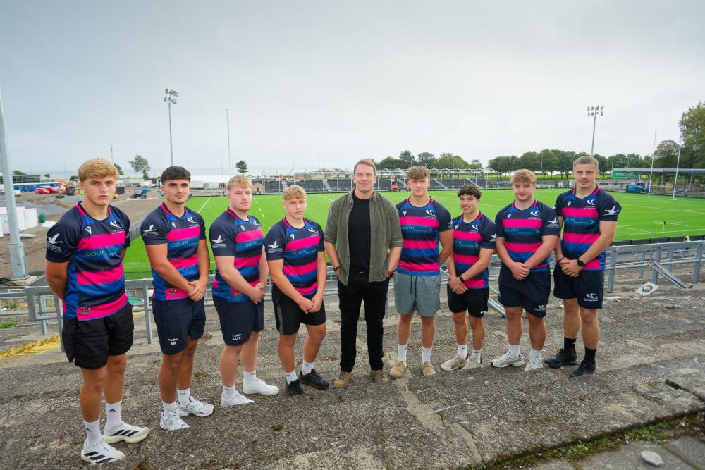 Gower College Swansea Rugby Academy get a taste of life at St Helen’s alongside Ospreys Board Member and Welsh rugby legend Alun Wyn Jones