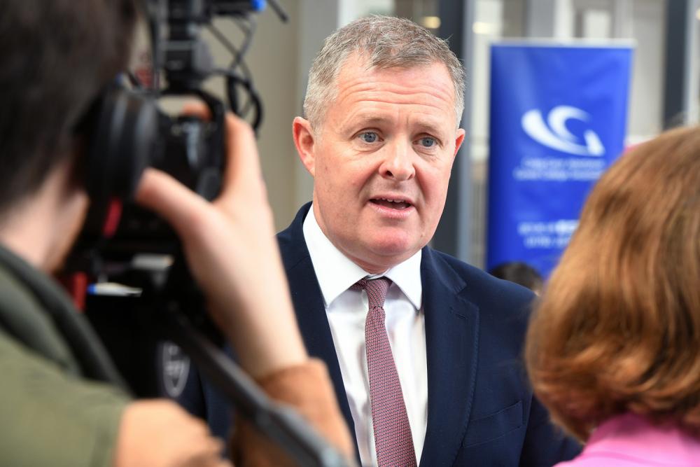 Man being interviewed