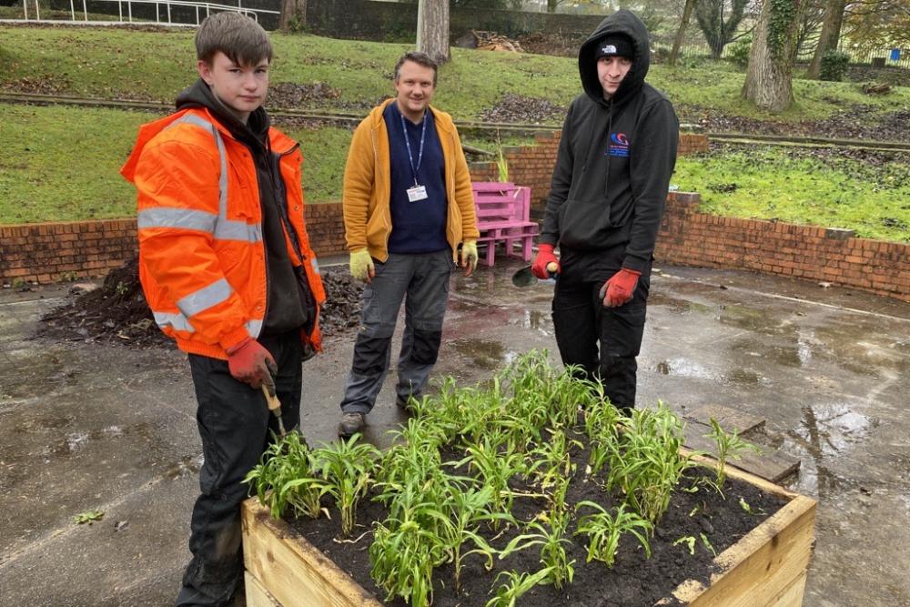 Gower College Swansea’s new garden set to give nature a helping hand 