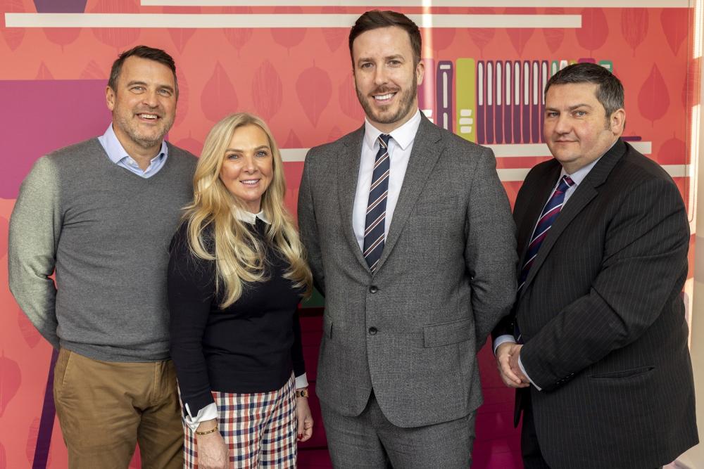 Group photo, line up of awards sponsors