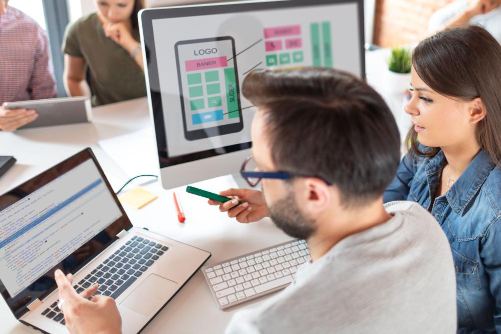 Students at computer terminal