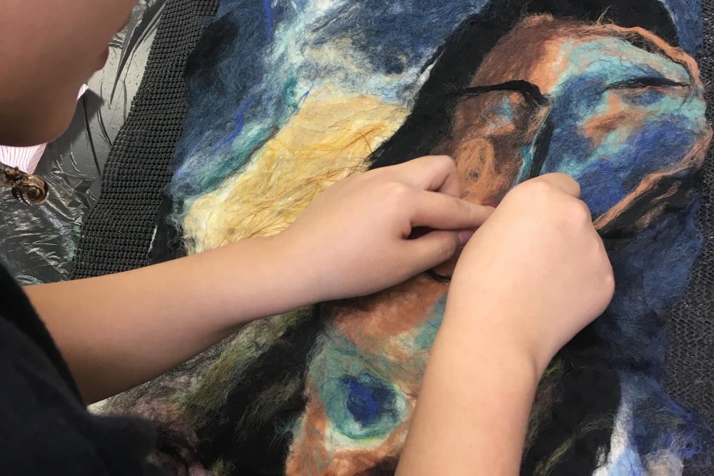 Students enjoy felt workshop