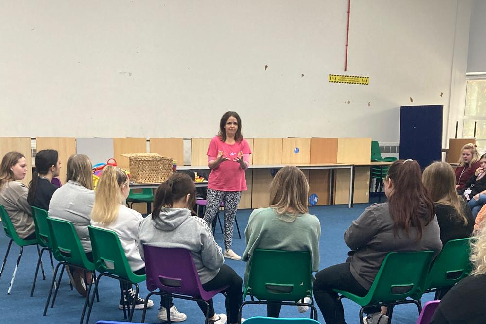 Ffa-la-la visits Gower College Swansea