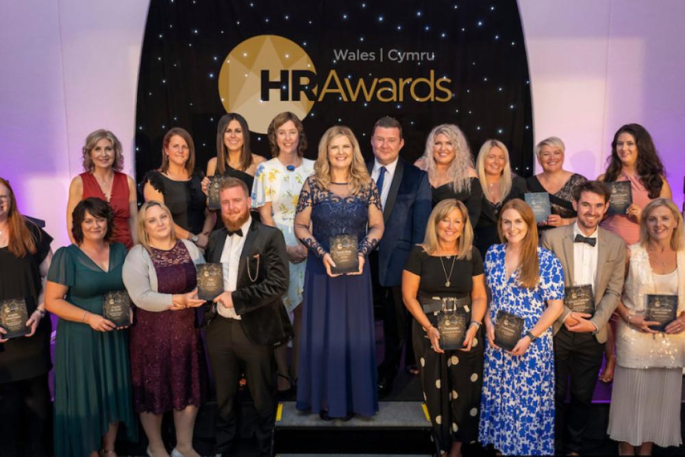 HR winners on stage