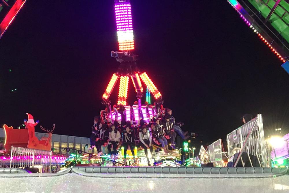 International students out and about at Christmas