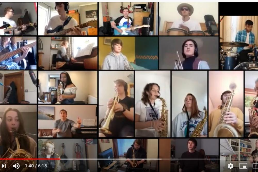 Special lockdown project for College jazz band