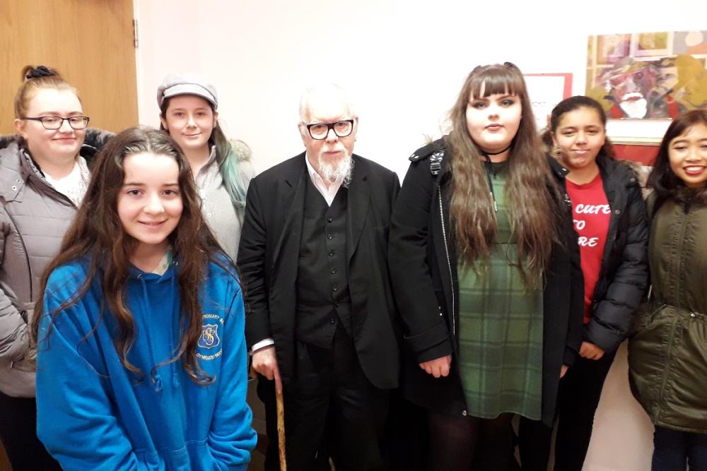 Students meet iconic artist on visit to Swansea
