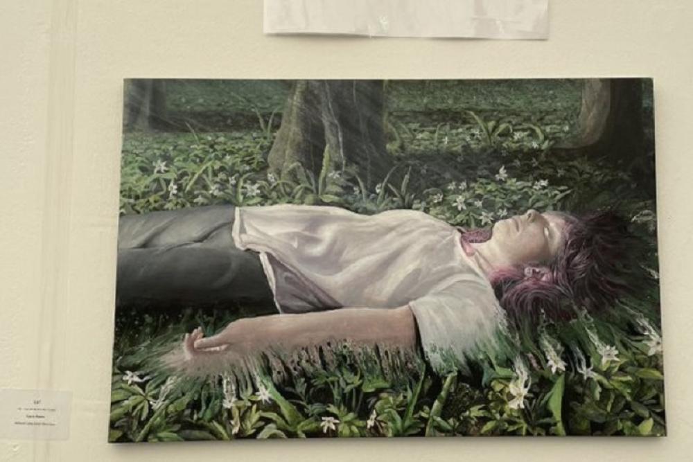 Costumes on display on stage at URDD Eisteddfod